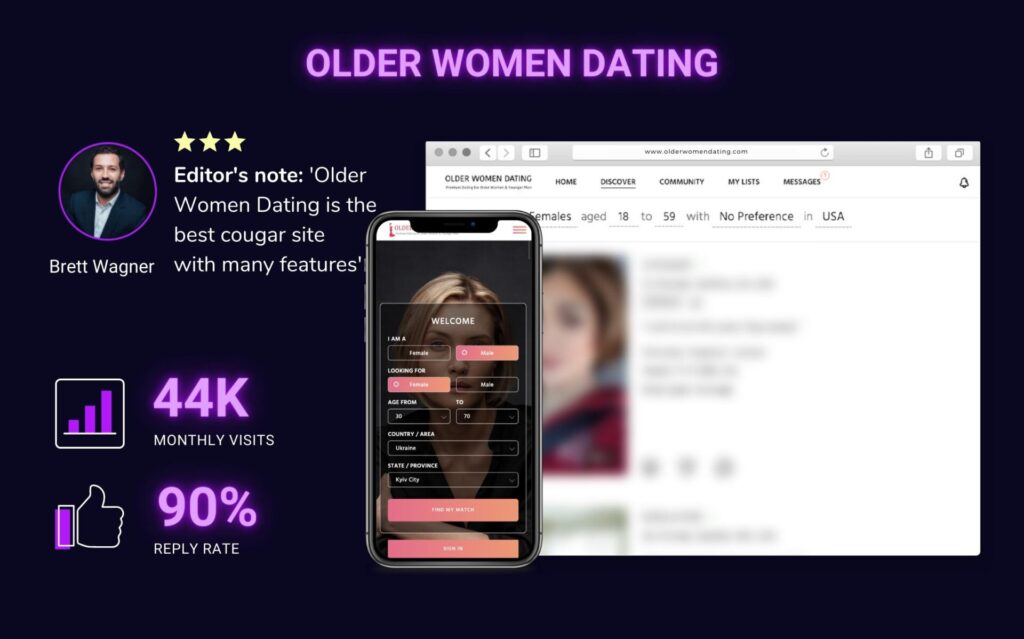OlderWomenDating Site Review 2024: Main Features, Subscription, Pros & Cons